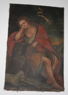 Detalle de un lienzo de la capilla del Hotel La Marquesa.